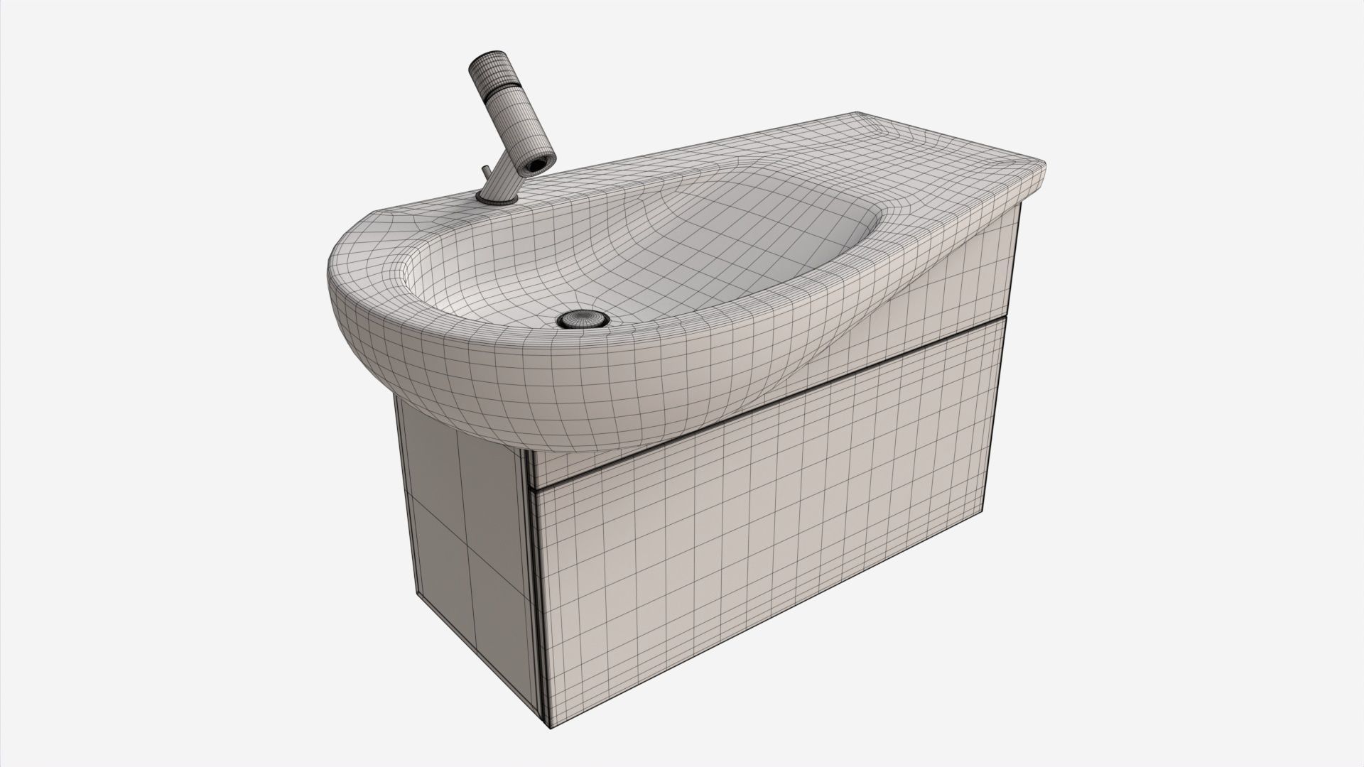 Laufen Ilbagnoalessi Vanity Washbasin 900 02 3D model_6