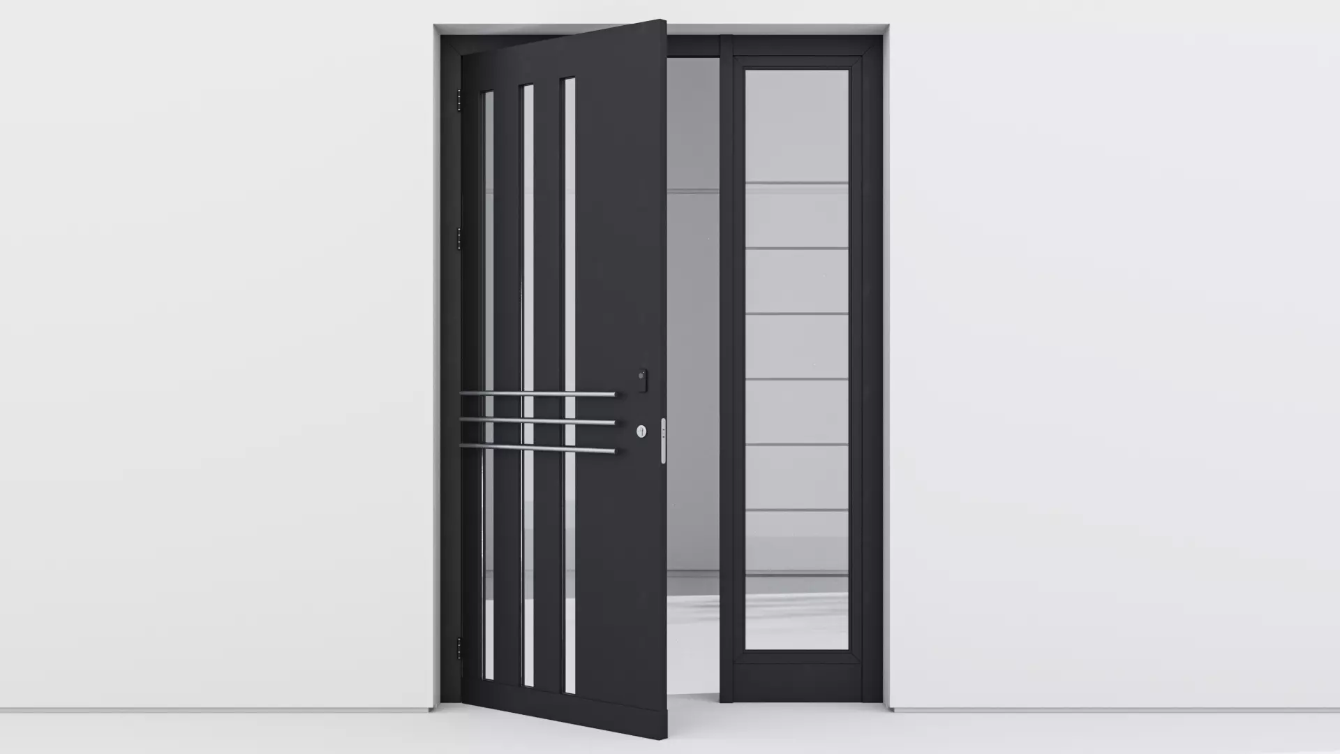 Aluminium door 40 3D model_0
