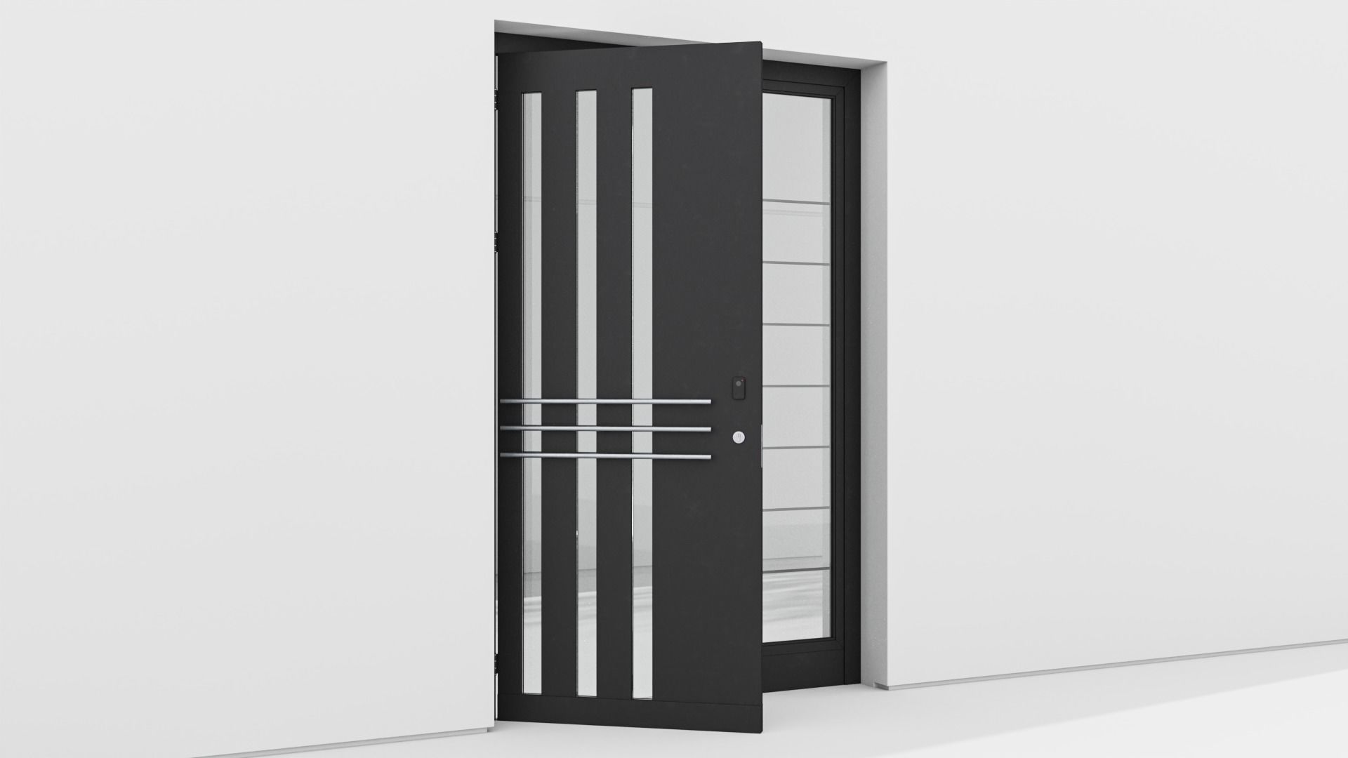 Aluminium door 40 3D model_3