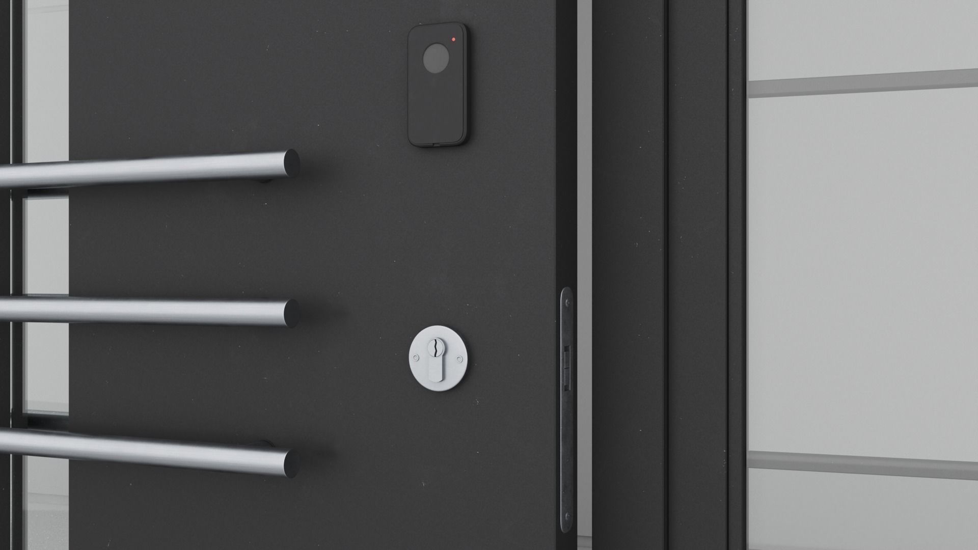 Aluminium door 40 3D model_4