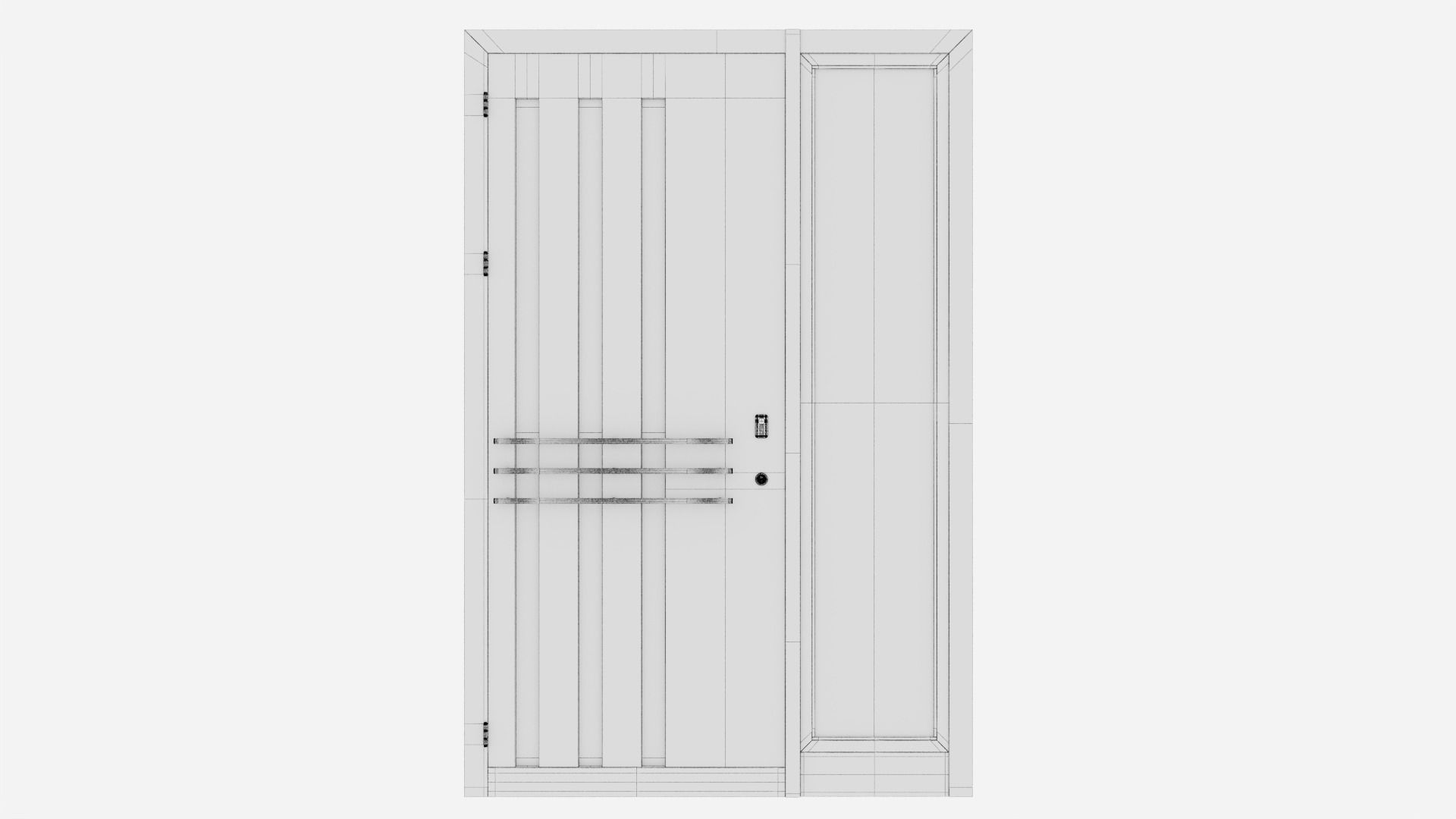 Aluminium door 40 3D model_5
