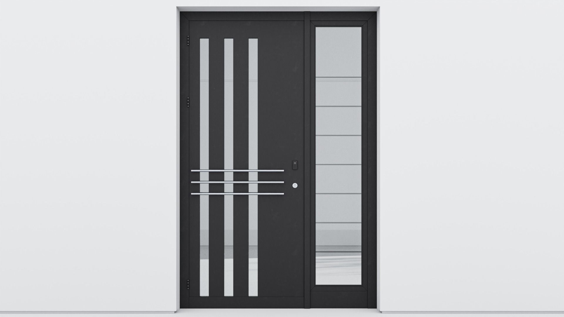 Aluminium door 40 3D model_1