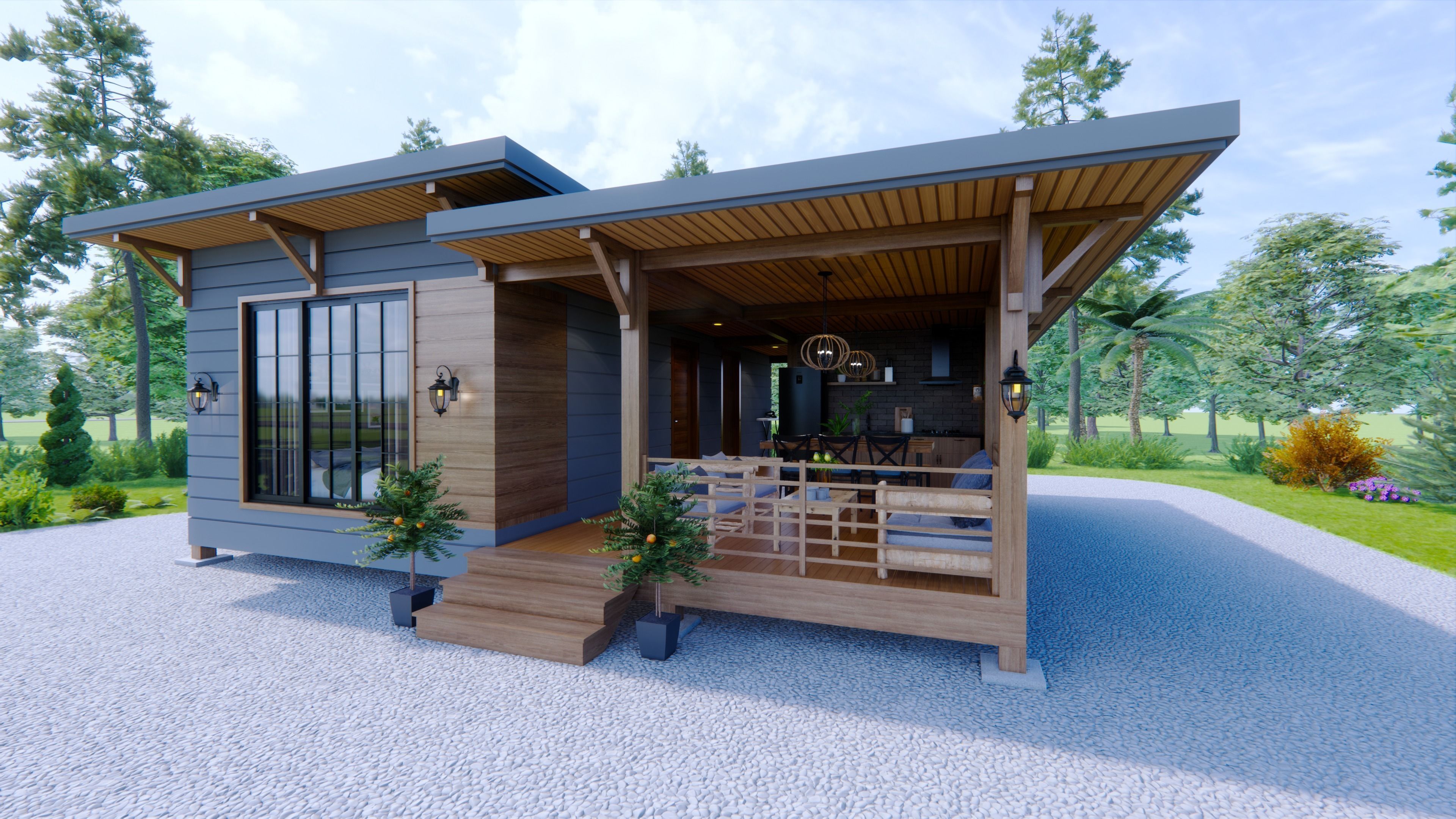 Tiny House Design- Farm House 3D model_2
