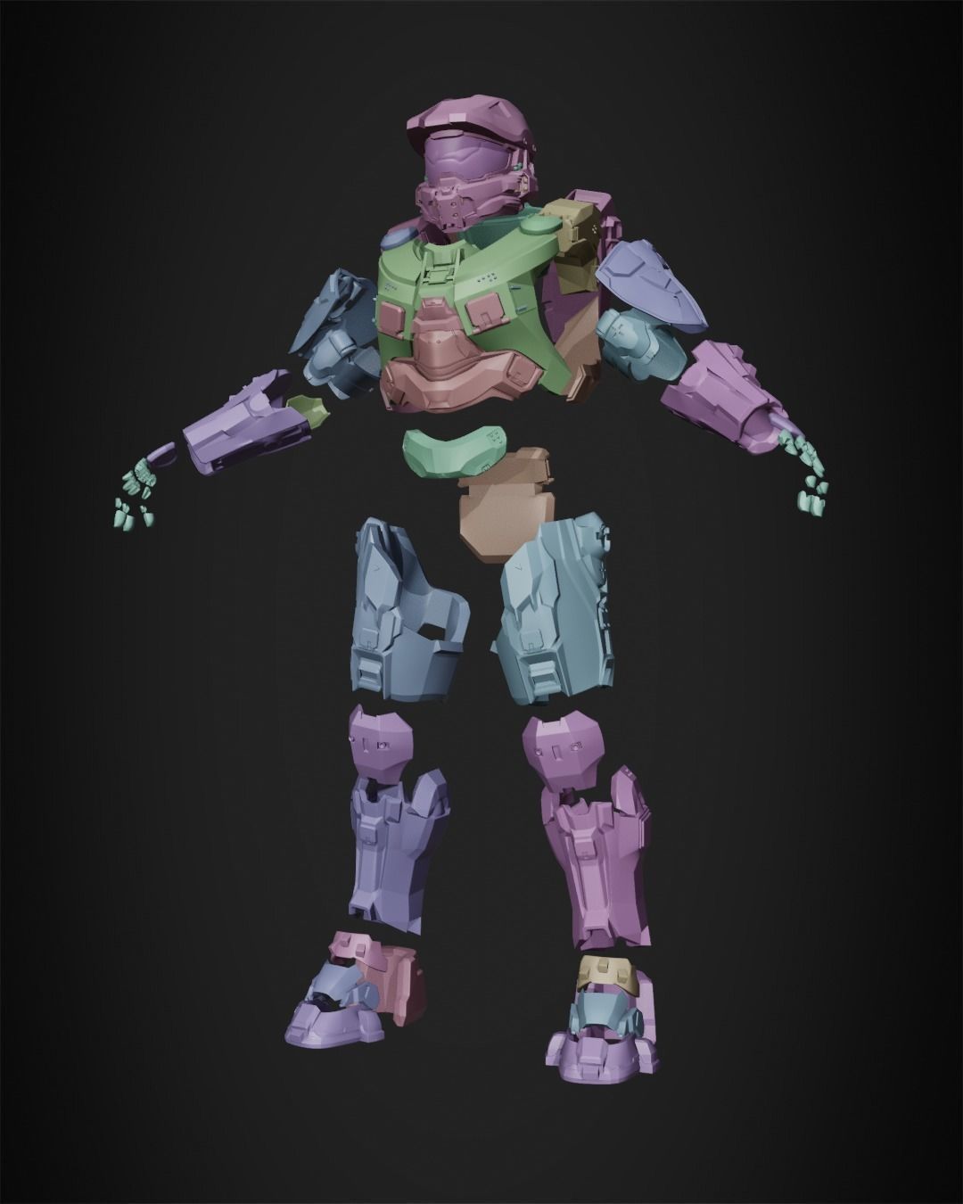Halo 5 Master Chief full Armor for Cosplay 3D print model_14