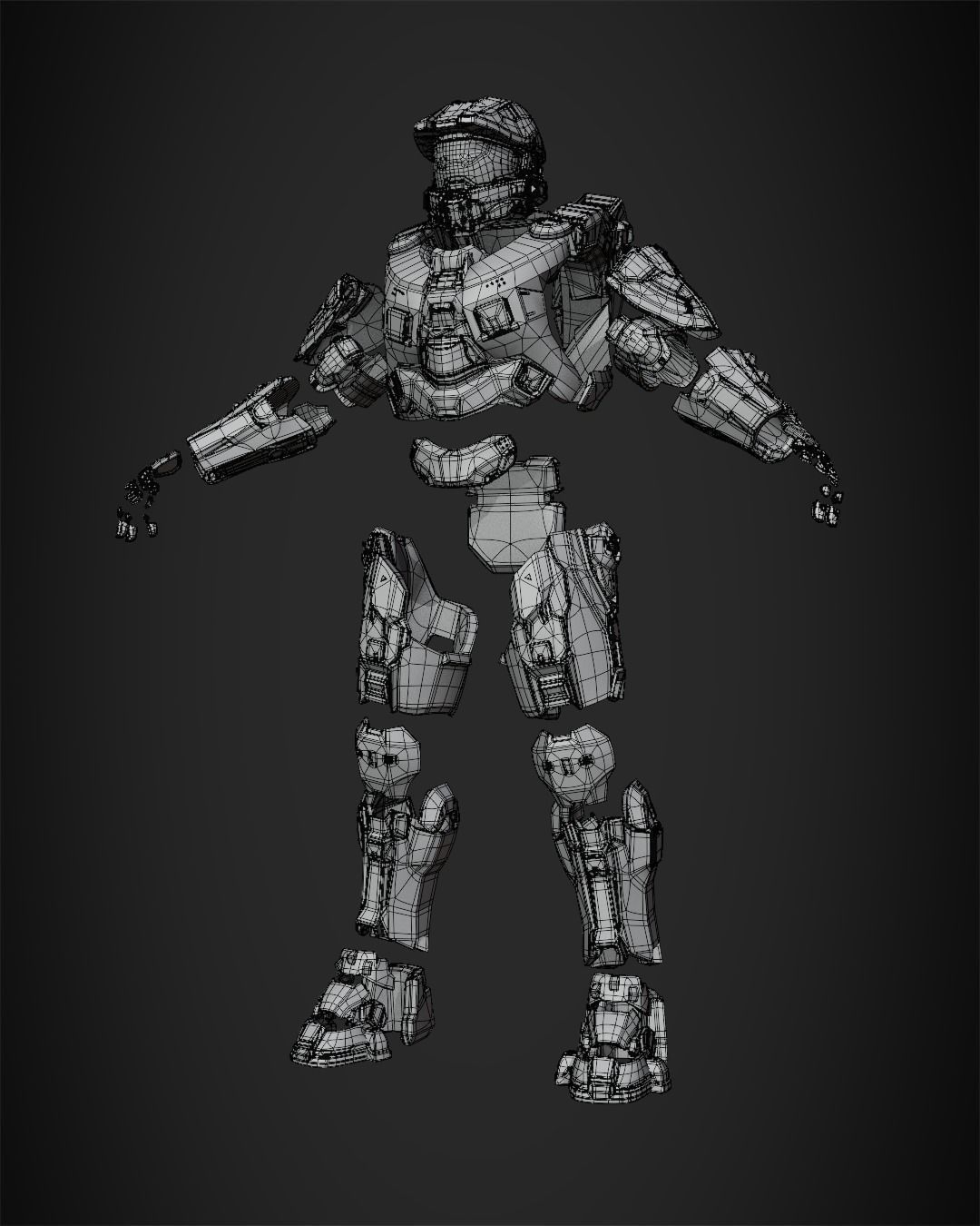 Halo 5 Master Chief full Armor for Cosplay 3D print model_15