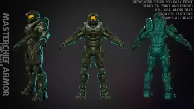 Halo 5 Master Chief full Armor for Cosplay 3D print model Halo 5 Master Chief full Armor for Cosplay 3D print model