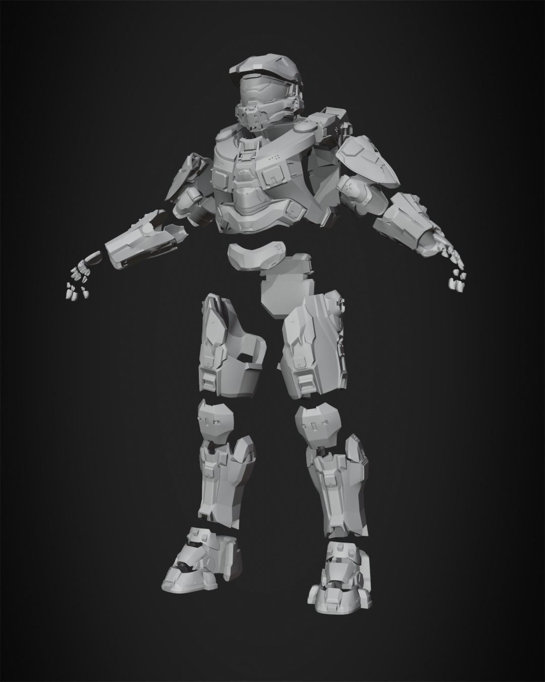 Halo 5 Master Chief full Armor for Cosplay 3D print model_12