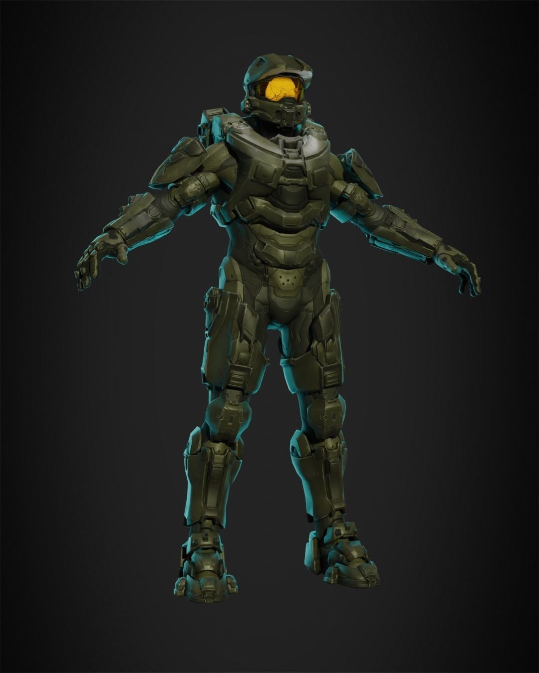 Halo 5 Master Chief full Armor for Cosplay 3D print model_10