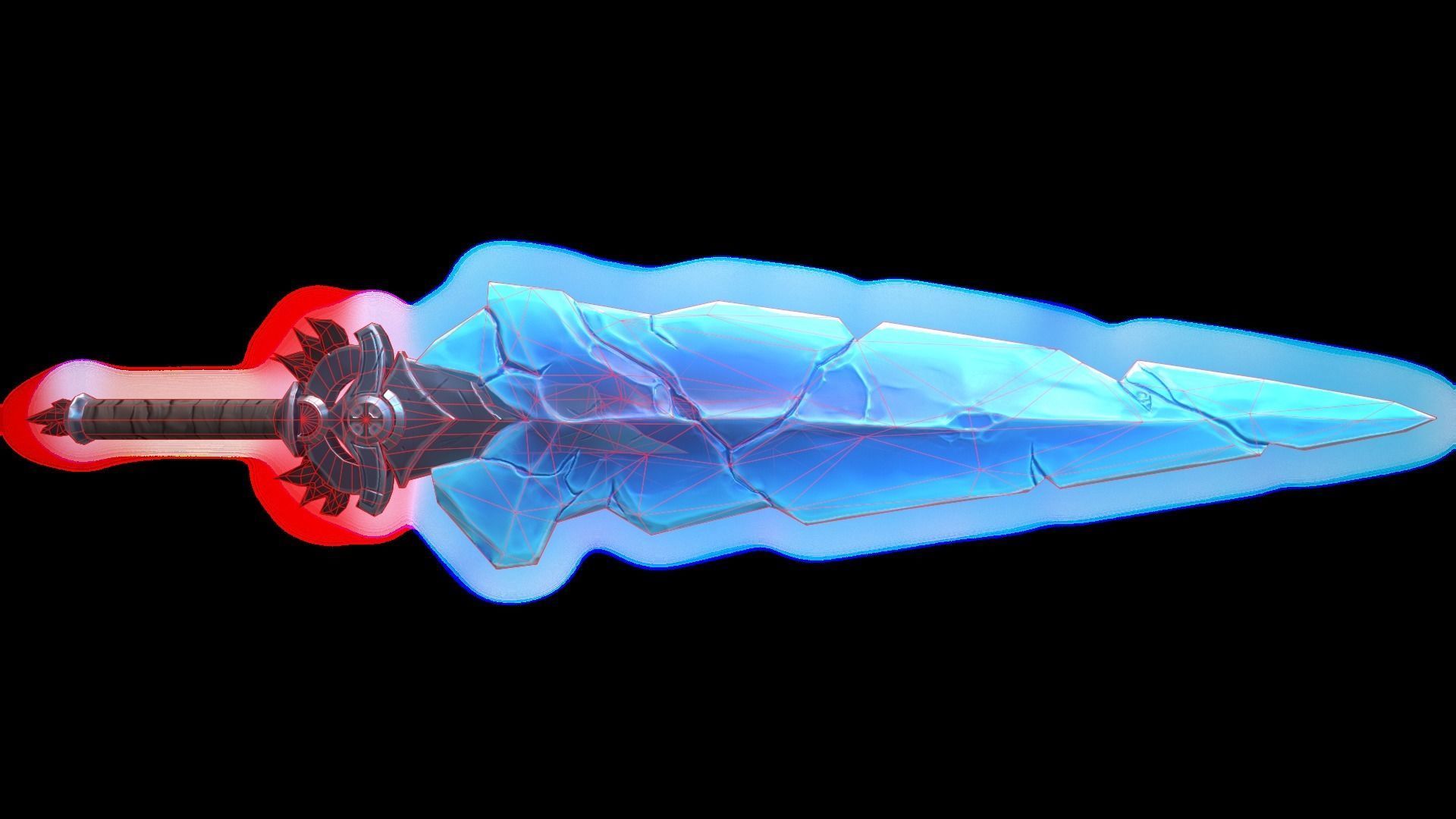 Crystal Sword Low-poly 3D model_3
