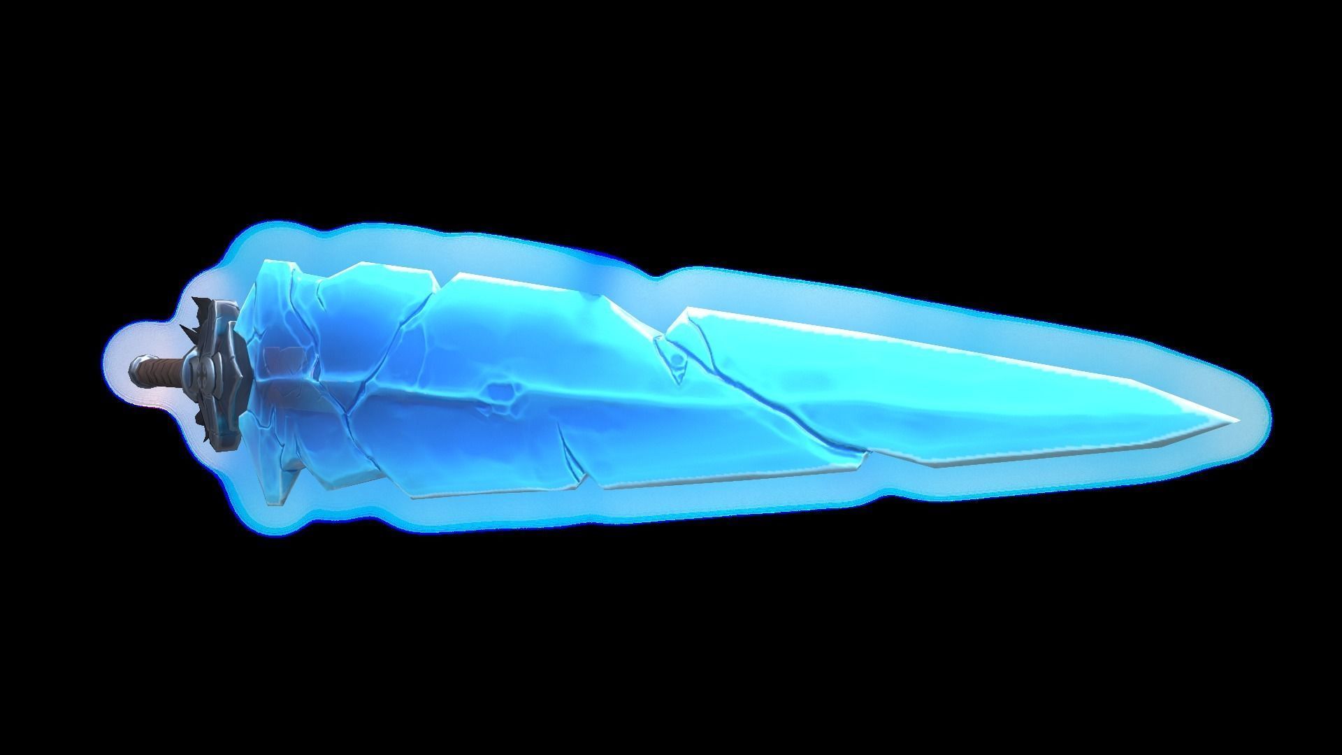 Crystal Sword Low-poly 3D model_4