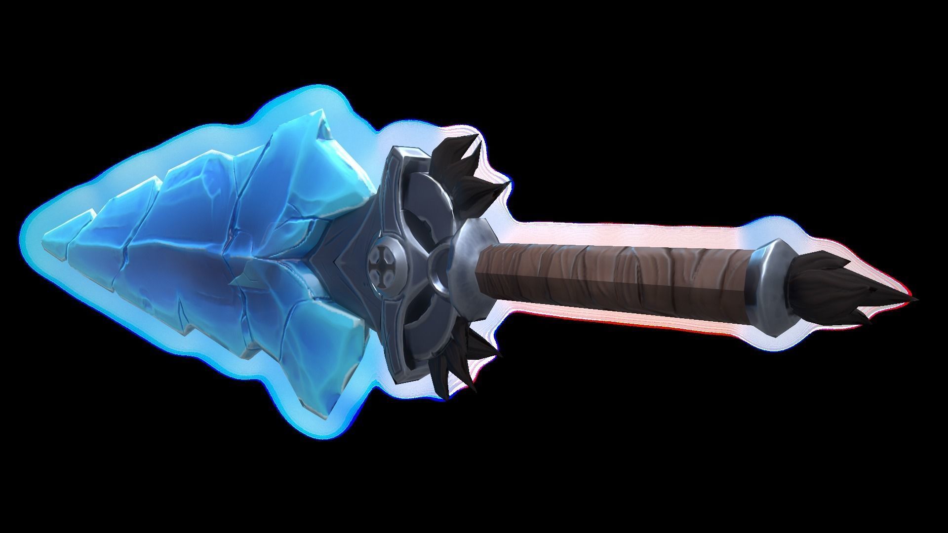 Crystal Sword Low-poly 3D model_8
