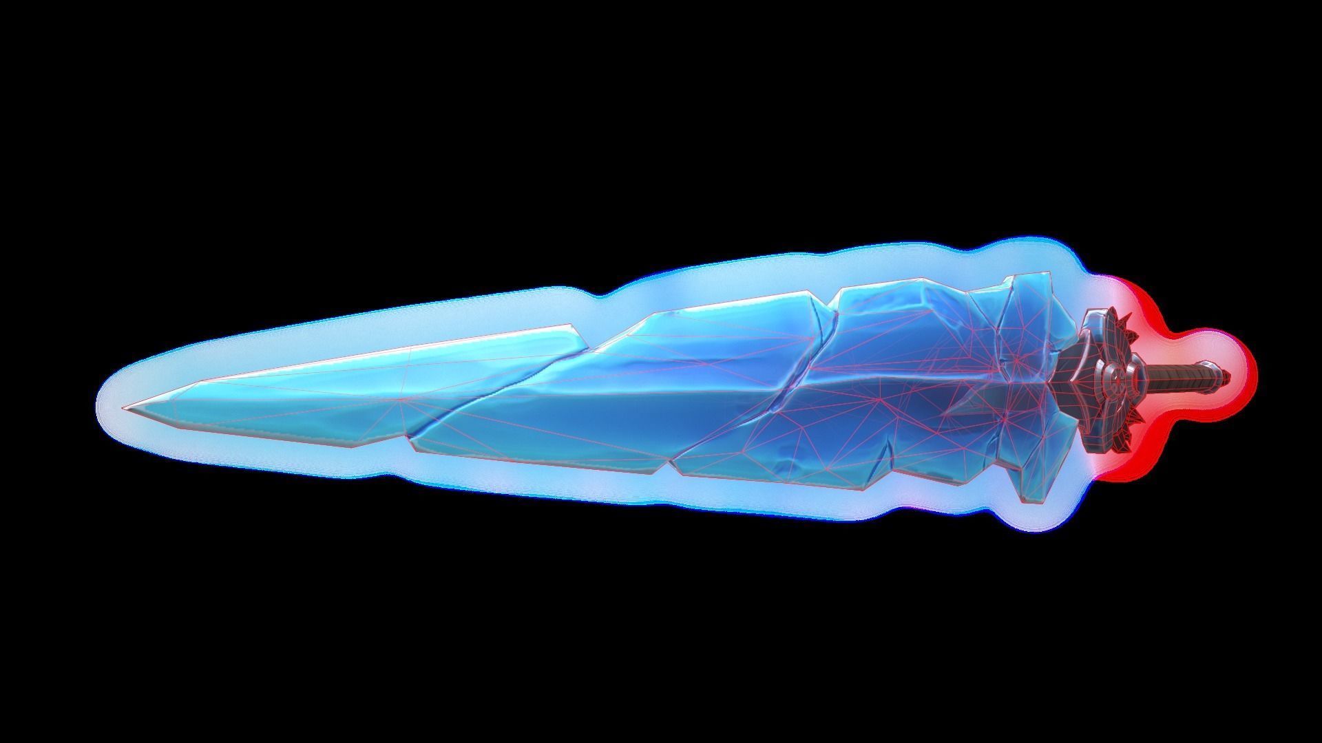 Crystal Sword Low-poly 3D model_7