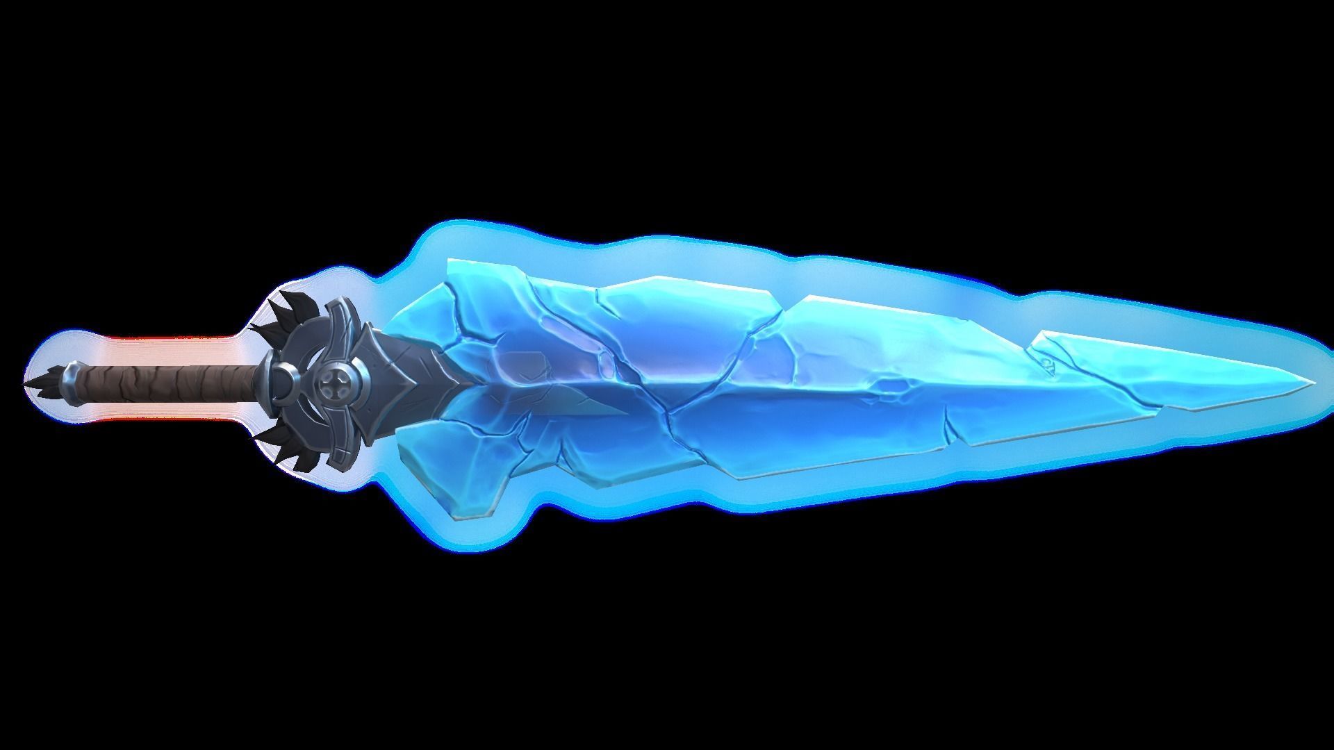 Crystal Sword Low-poly 3D model_2
