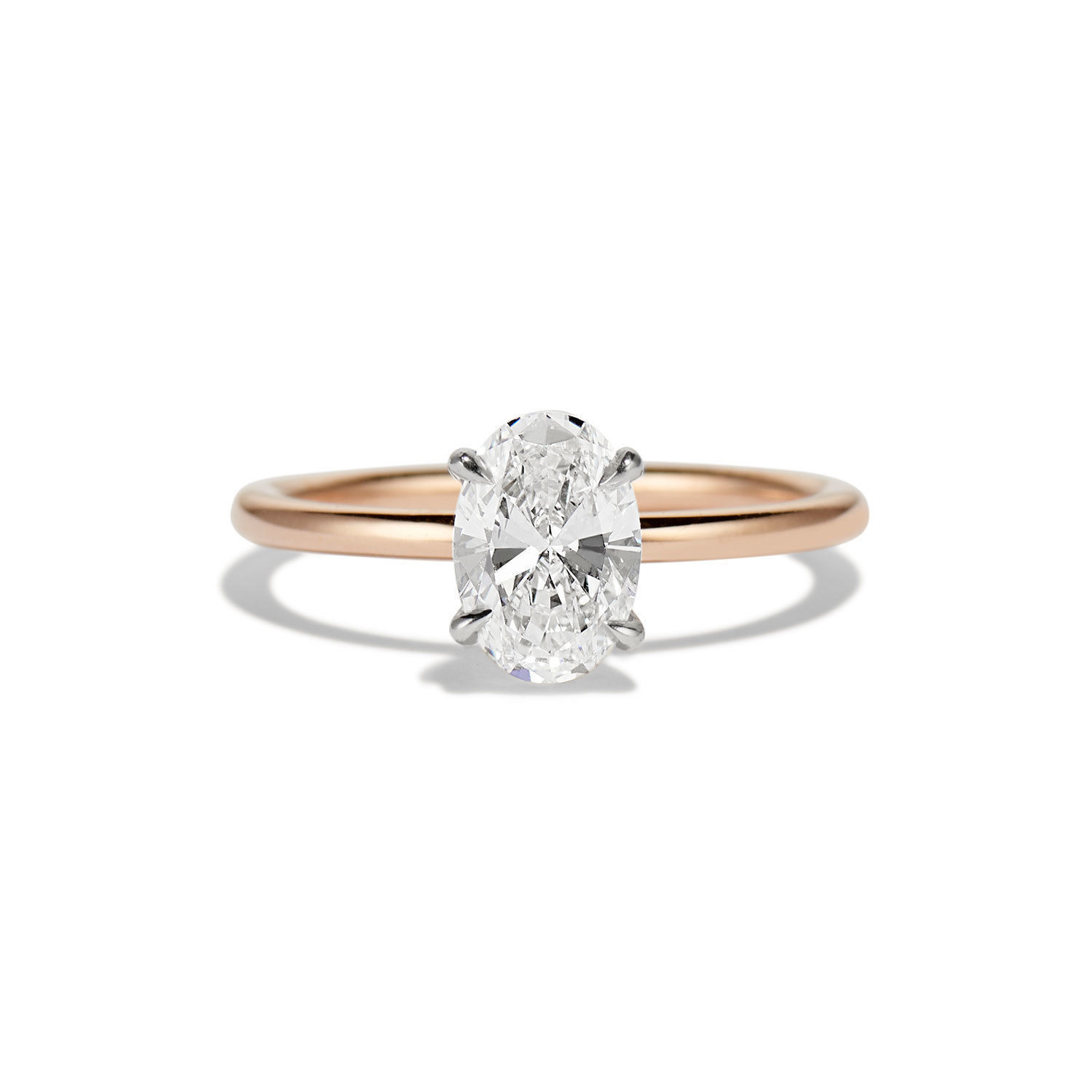 Oval solitaire ring 3D print model_3