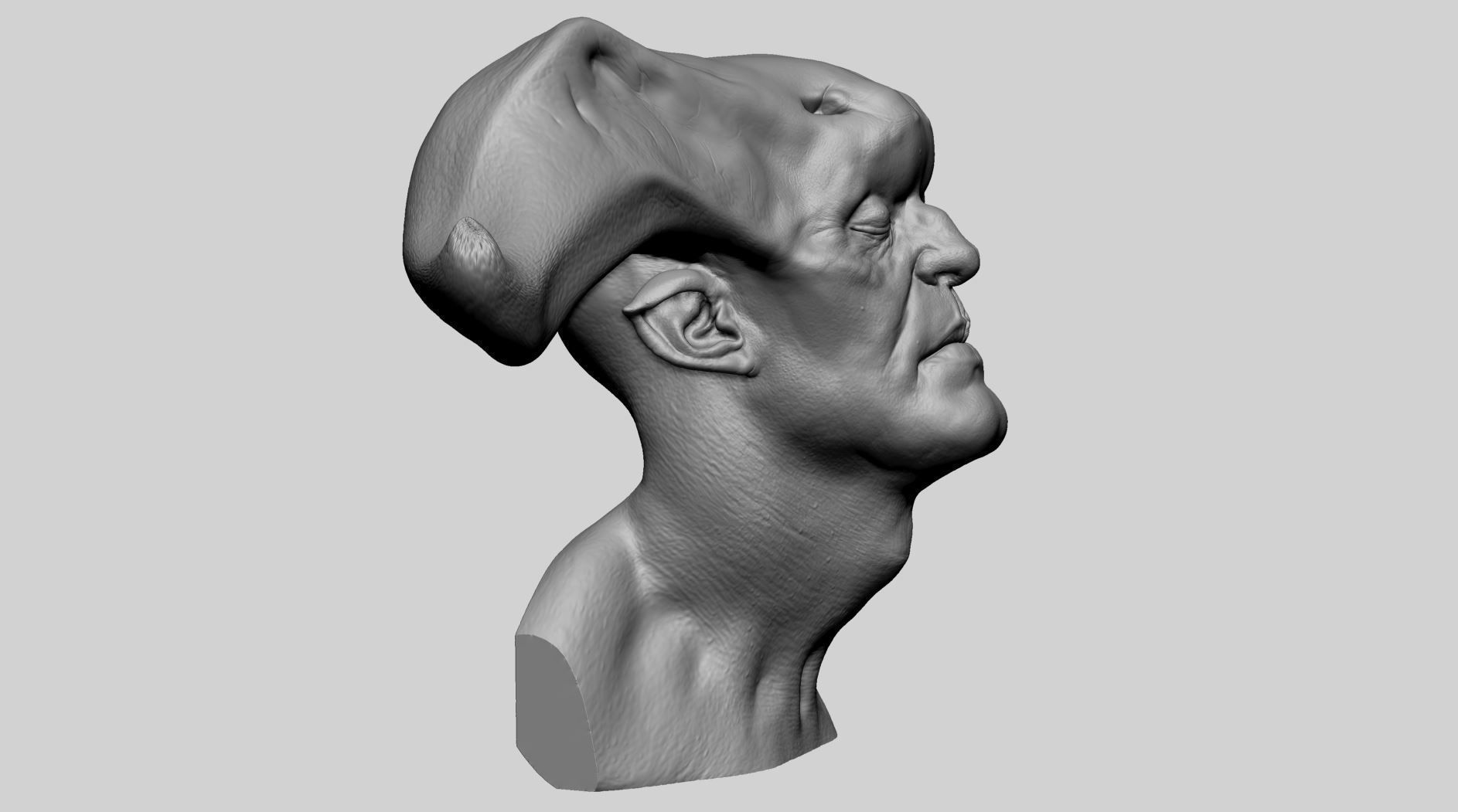 Creature Head Printable B 3D print model_1