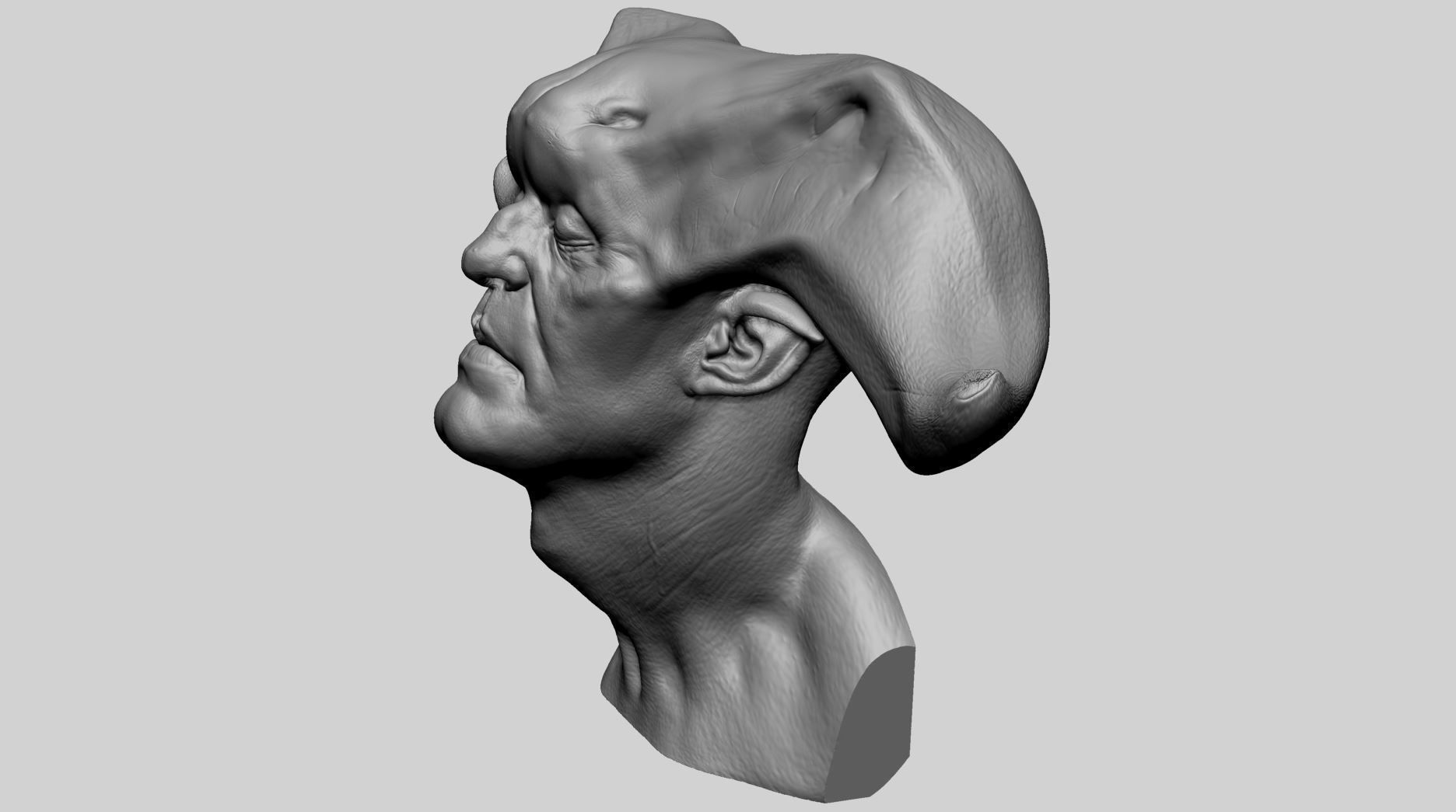 Creature Head Printable B 3D print model_5
