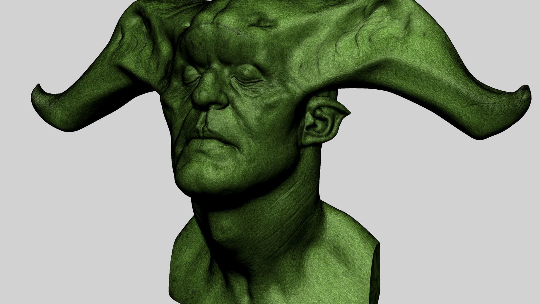 Creature Head Printable B 3D print model_11