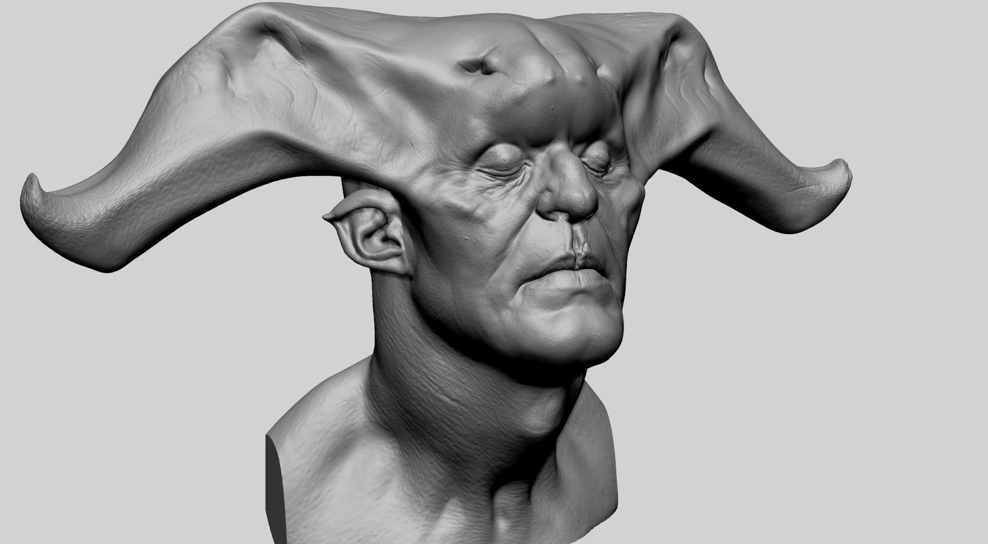 Creature Head Printable B 3D print model_7
