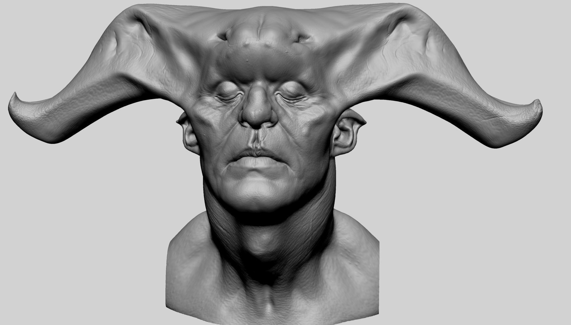 Creature Head Printable B 3D print model_6
