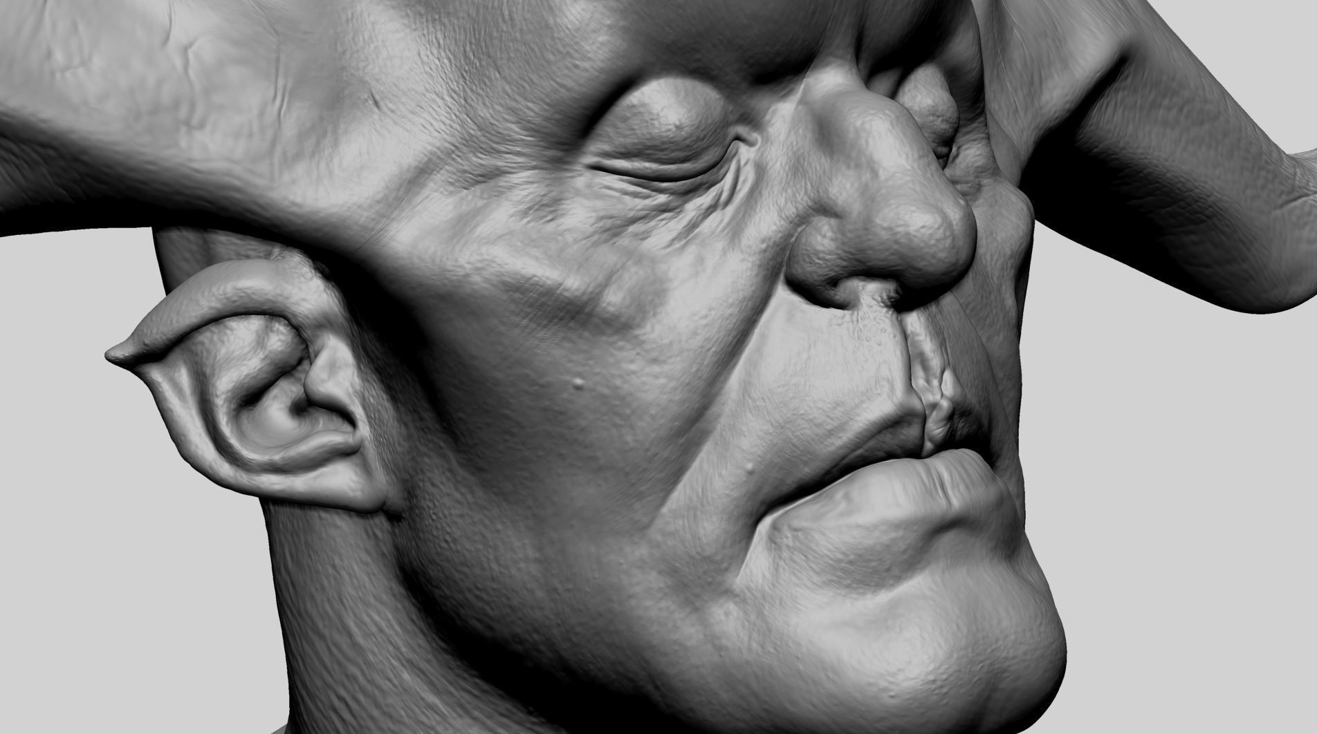 Creature Head Printable B 3D print model_9