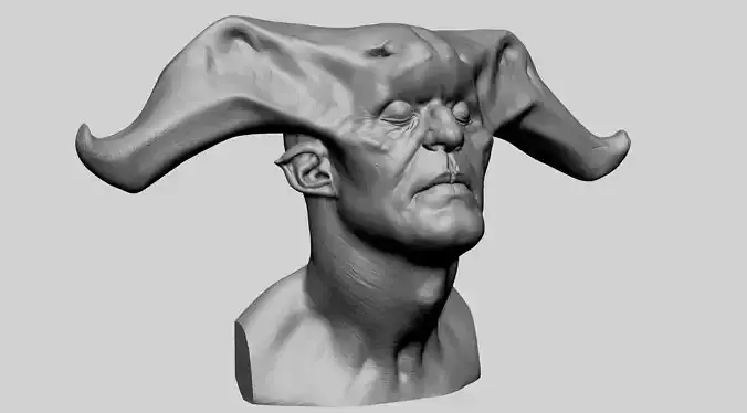 Creature Head Printable B 3D print model