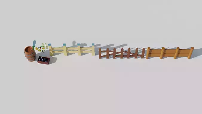 Low poly props for the game