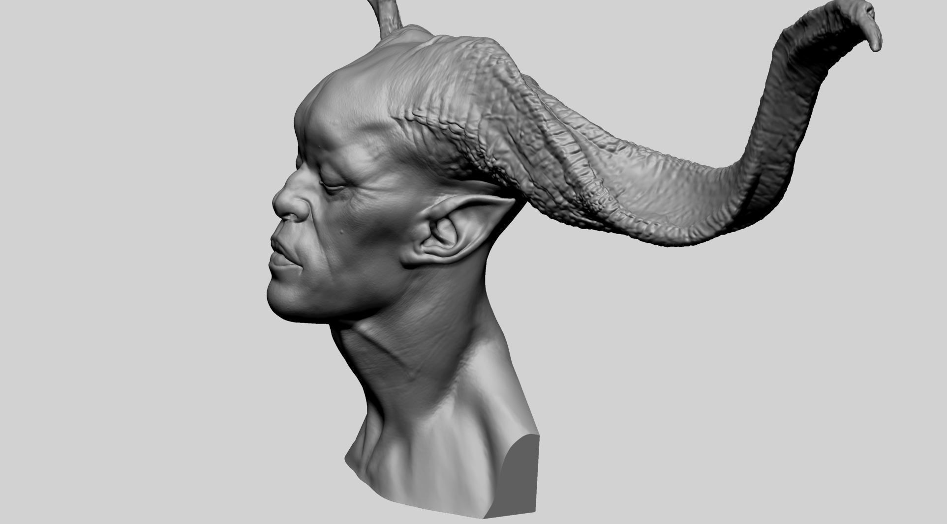 Creature Head Printable C 3D print model_5
