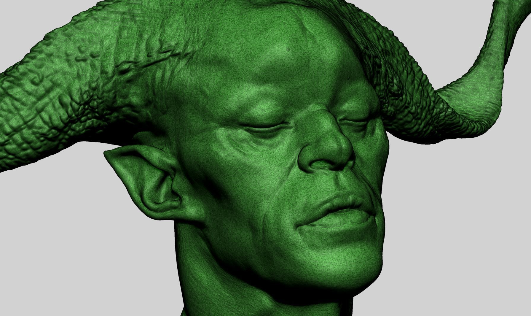 Creature Head Printable C 3D print model_10