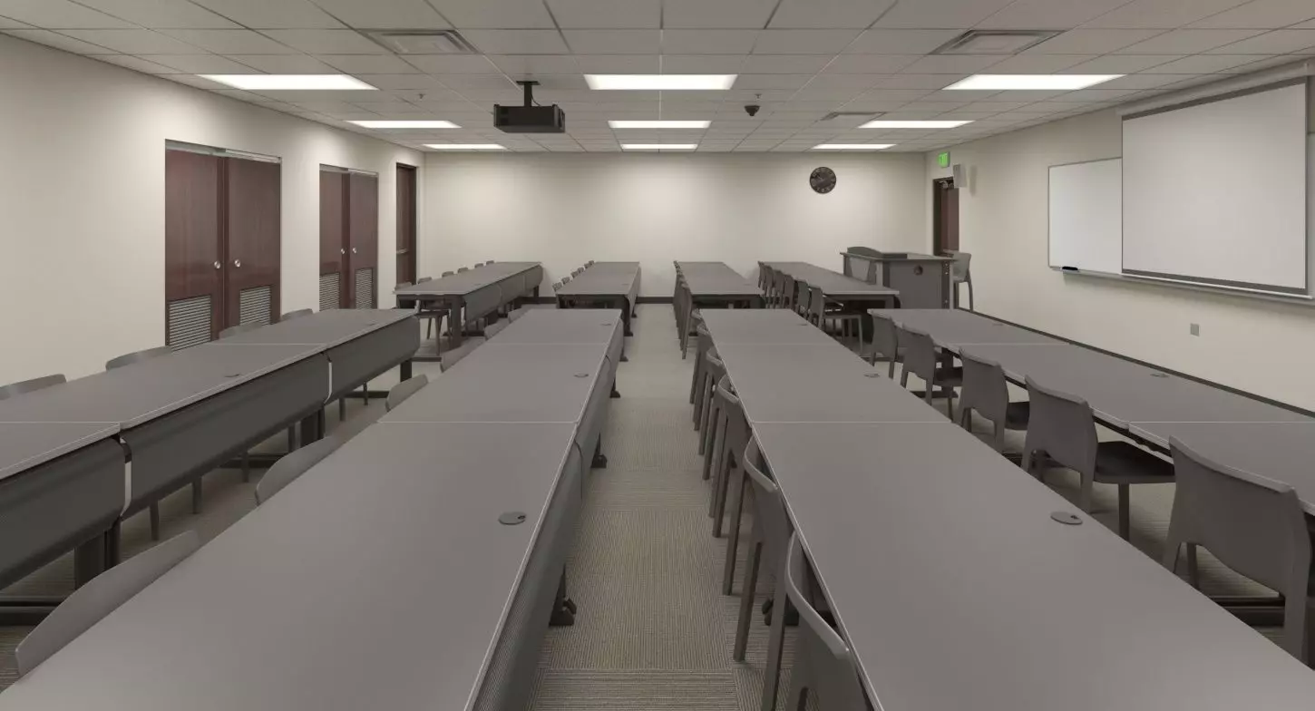 Small Classroom 003 3D model_0