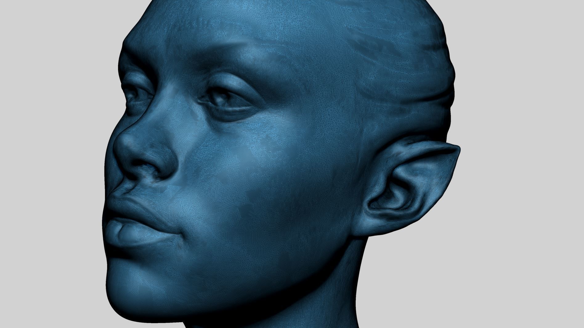 Fantasy Female Bust B 3D print model_10