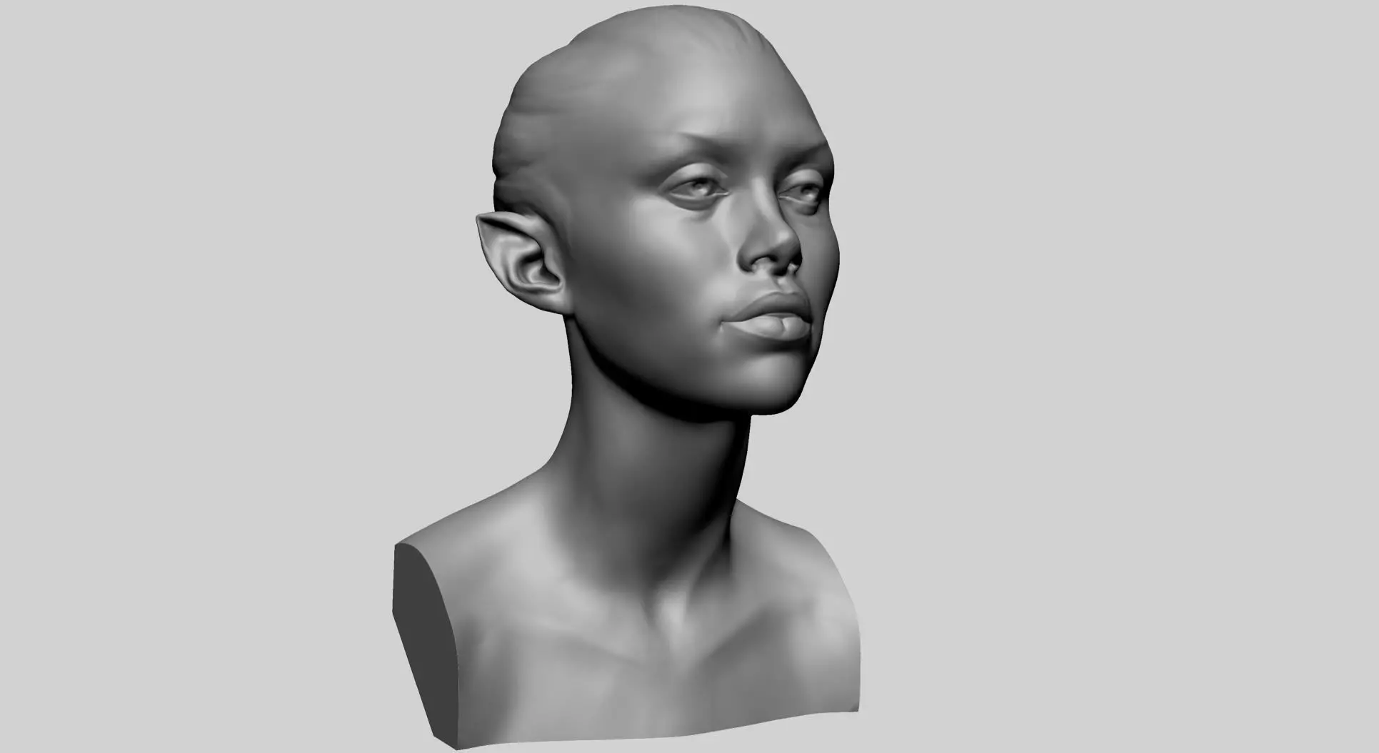 Fantasy Female Bust B 3D print model_0