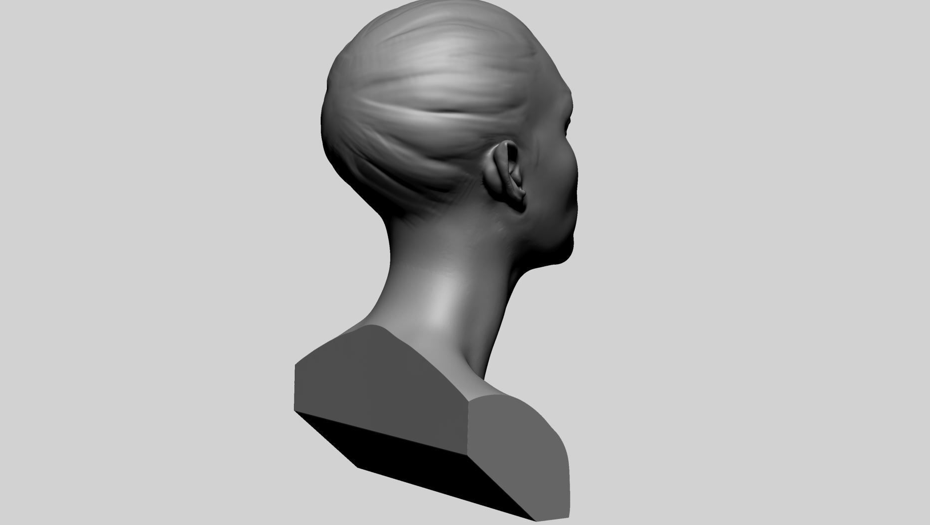 Fantasy Female Bust B 3D print model_2