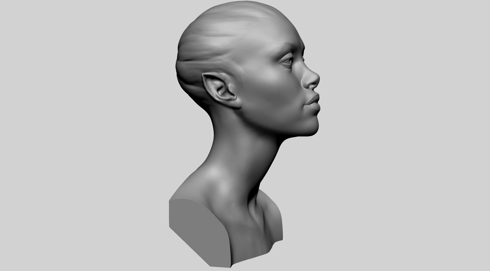Fantasy Female Bust B 3D print model_1