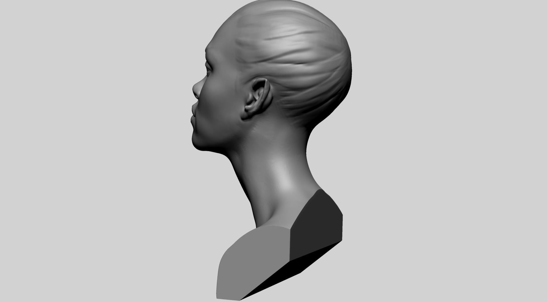 Fantasy Female Bust B 3D print model_4