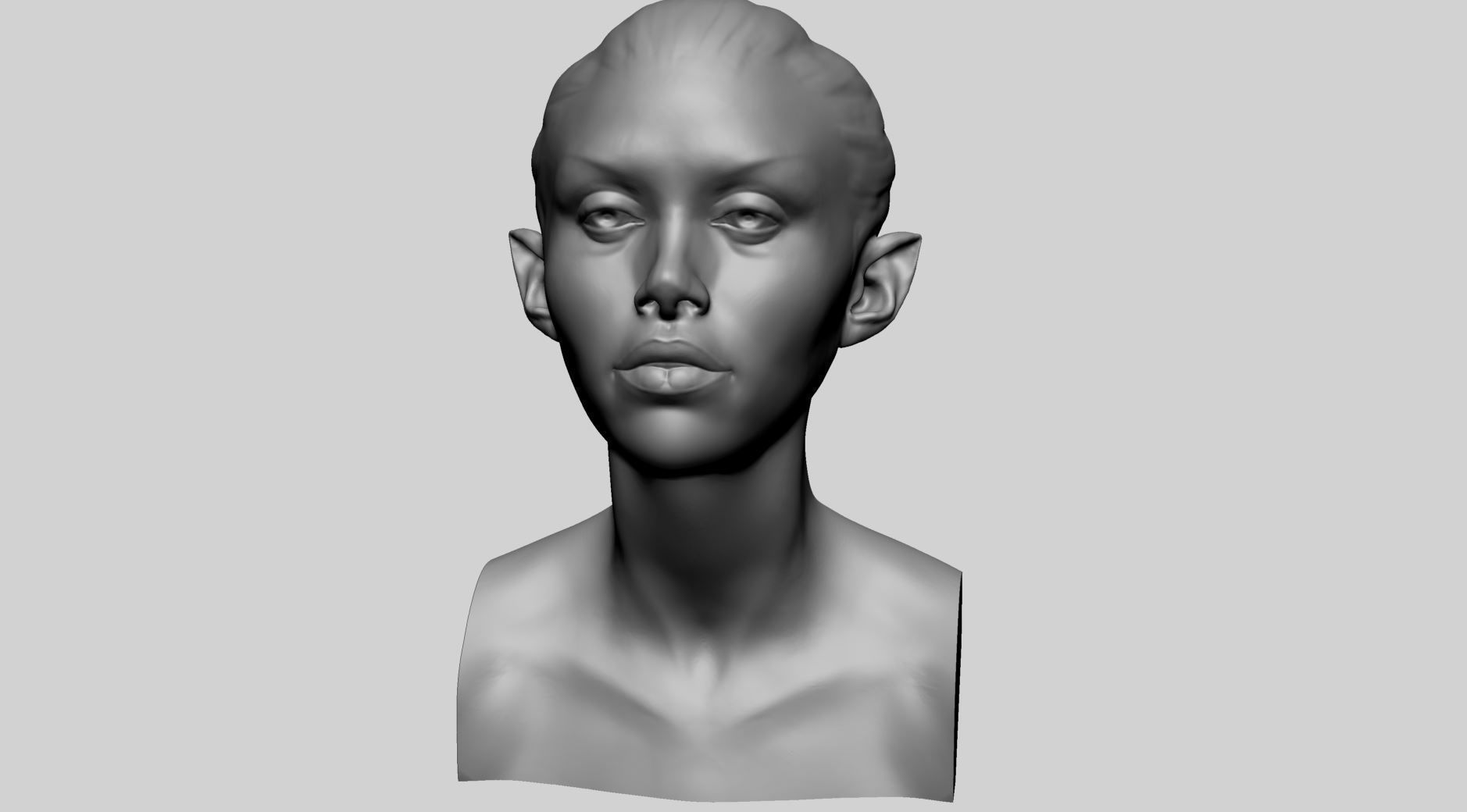 Fantasy Female Bust B 3D print model_6