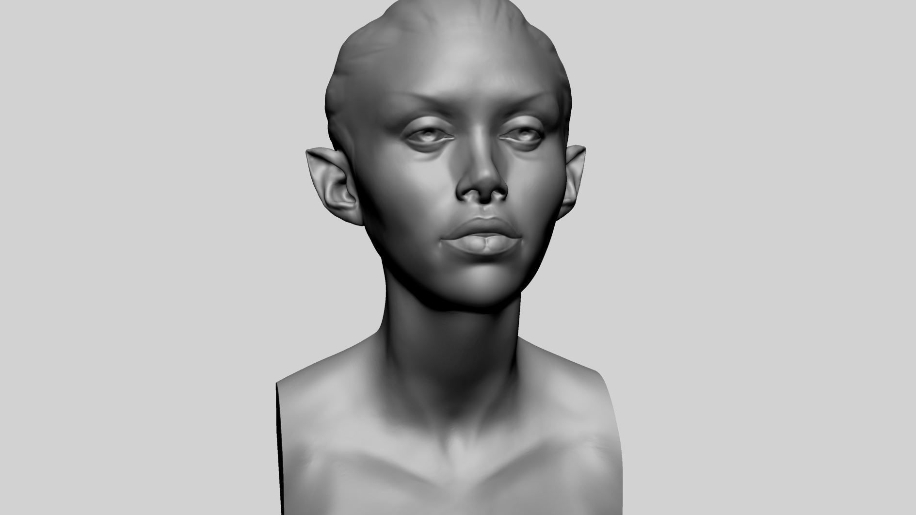 Fantasy Female Bust B 3D print model_7