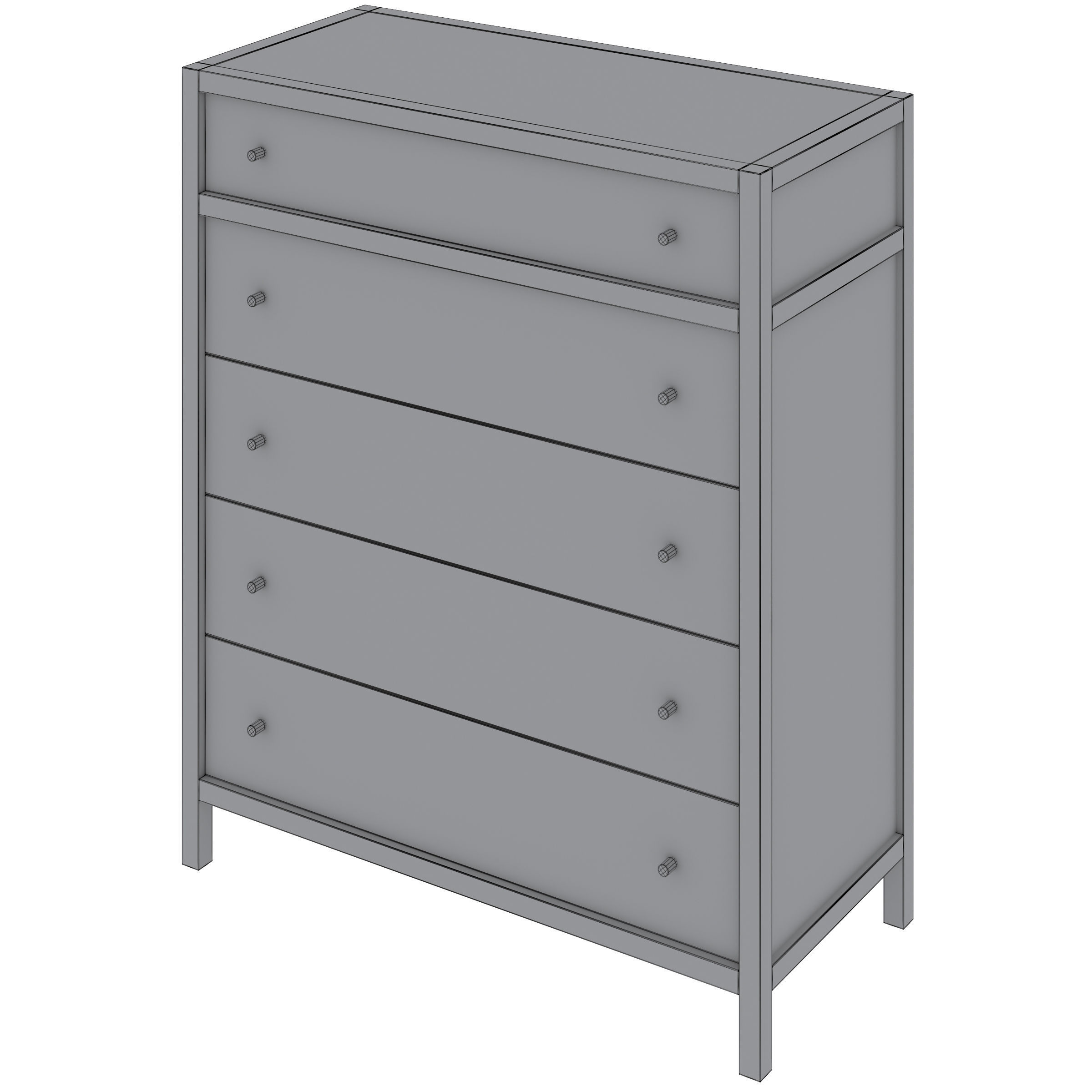 Keane 5-Drawer Chest  3D model_5