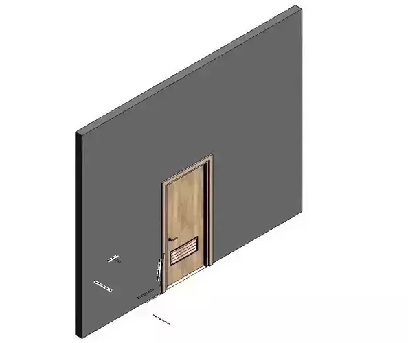 SINGLE LEAF TIMBER PLYWOOD FLUSH DOOR WITH LOUVERS