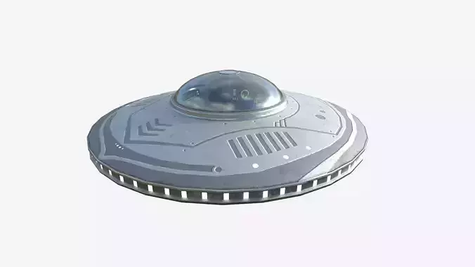 Alien Spaceship UFO B01 Steel - Sci Fi Spacecraft Design Low-poly 3D model