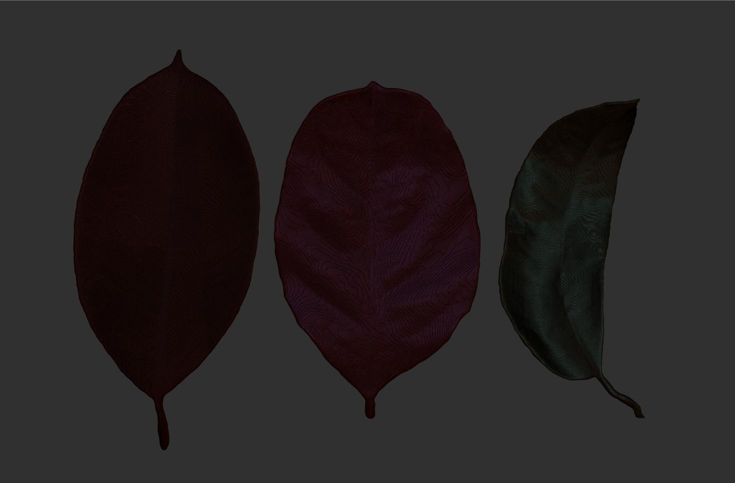Leaf ZBrush brush 3D printing leaf files Withered leaves 3D print model_5