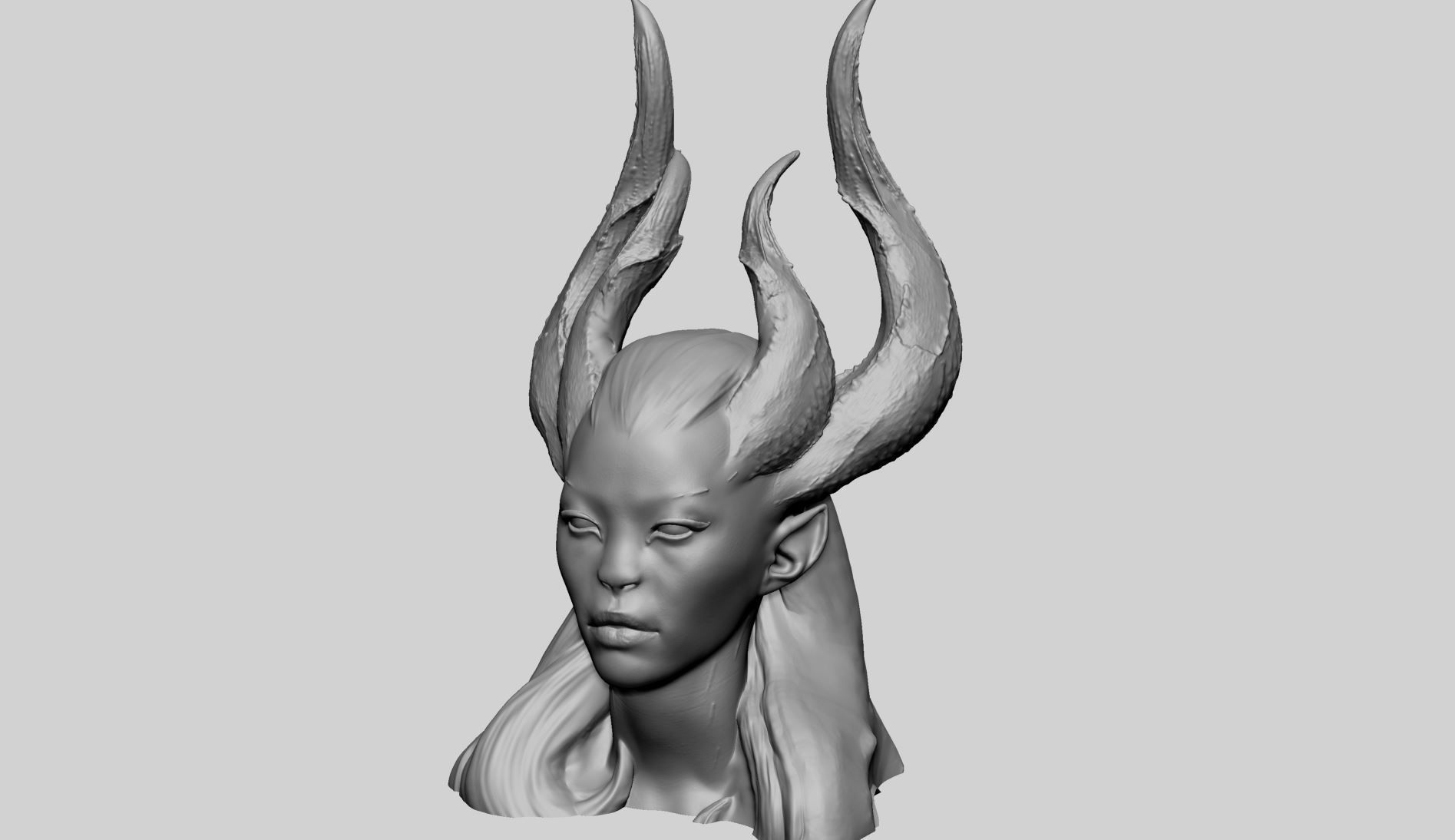 Fantasy Female Bust C 3D print model_5