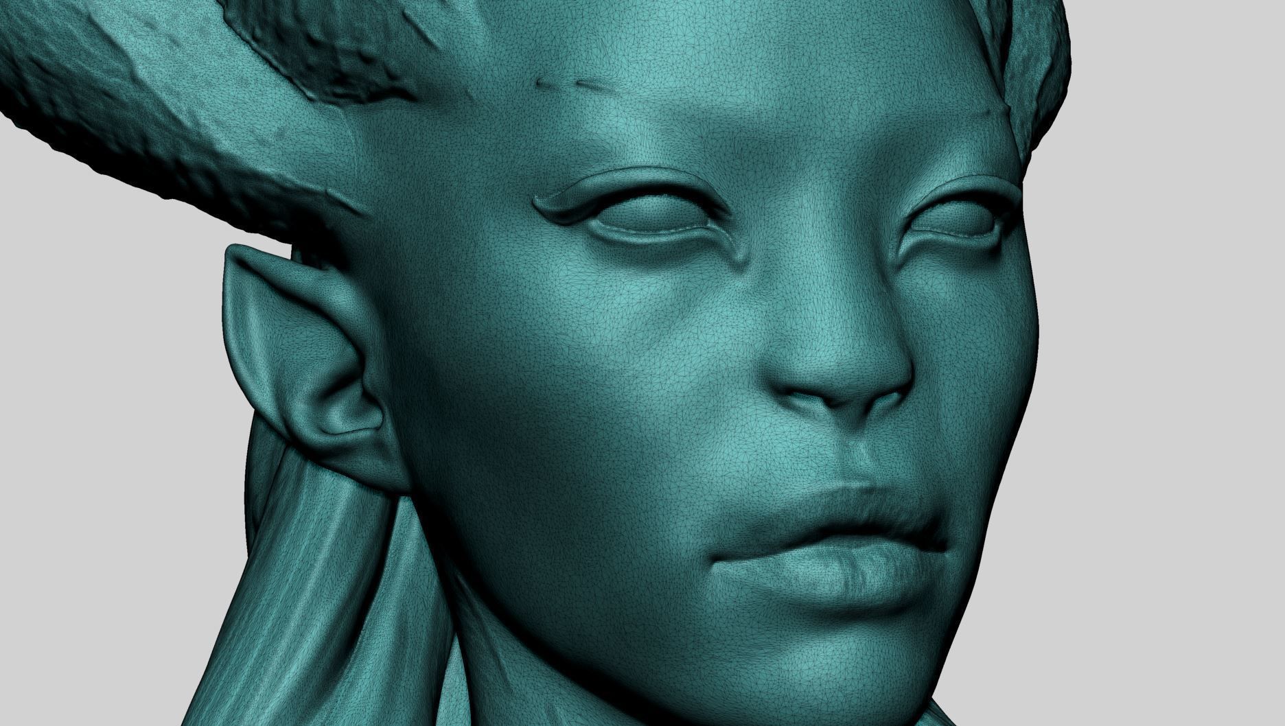 Fantasy Female Bust C 3D print model_11