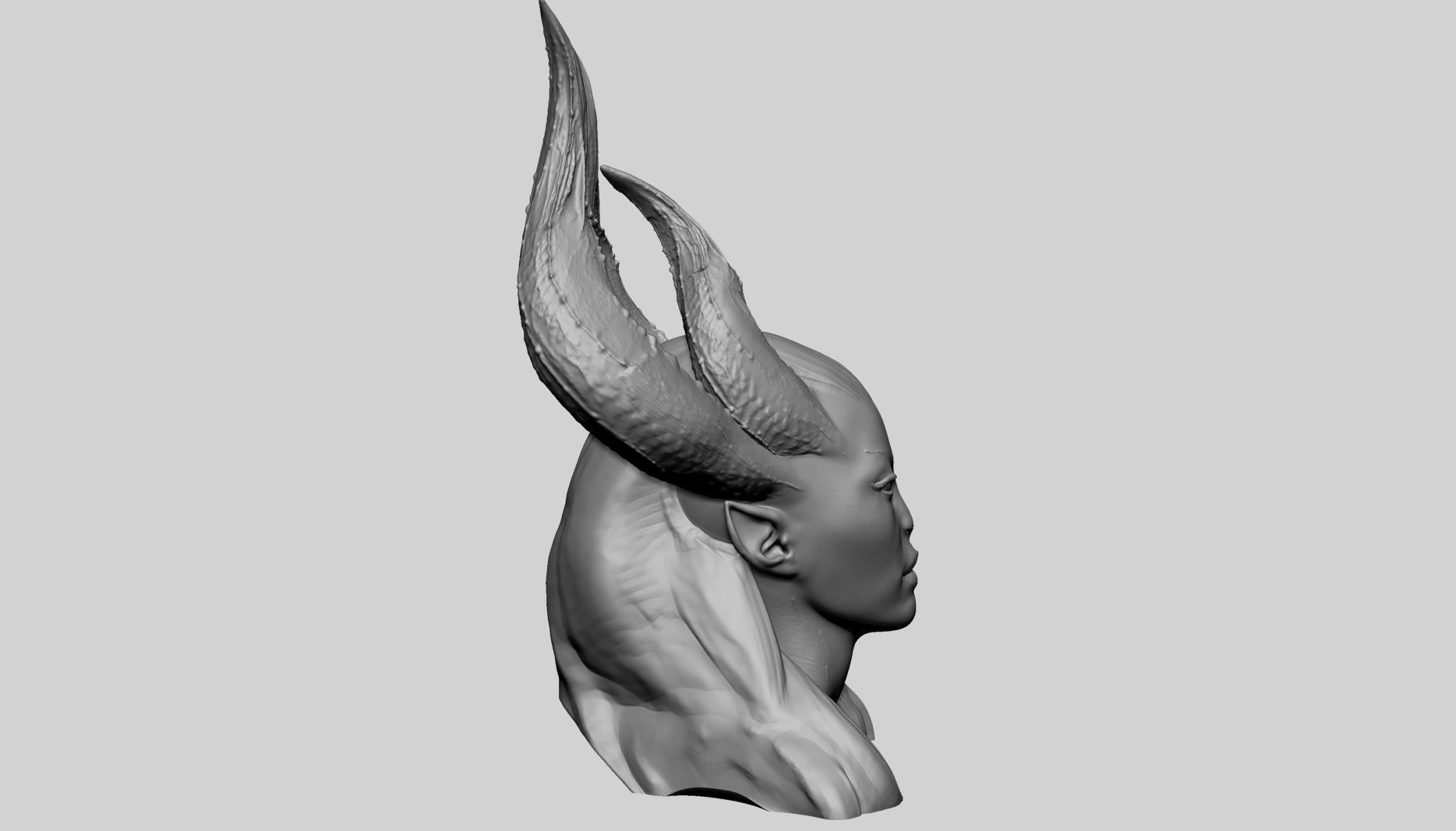 Fantasy Female Bust C 3D print model_1