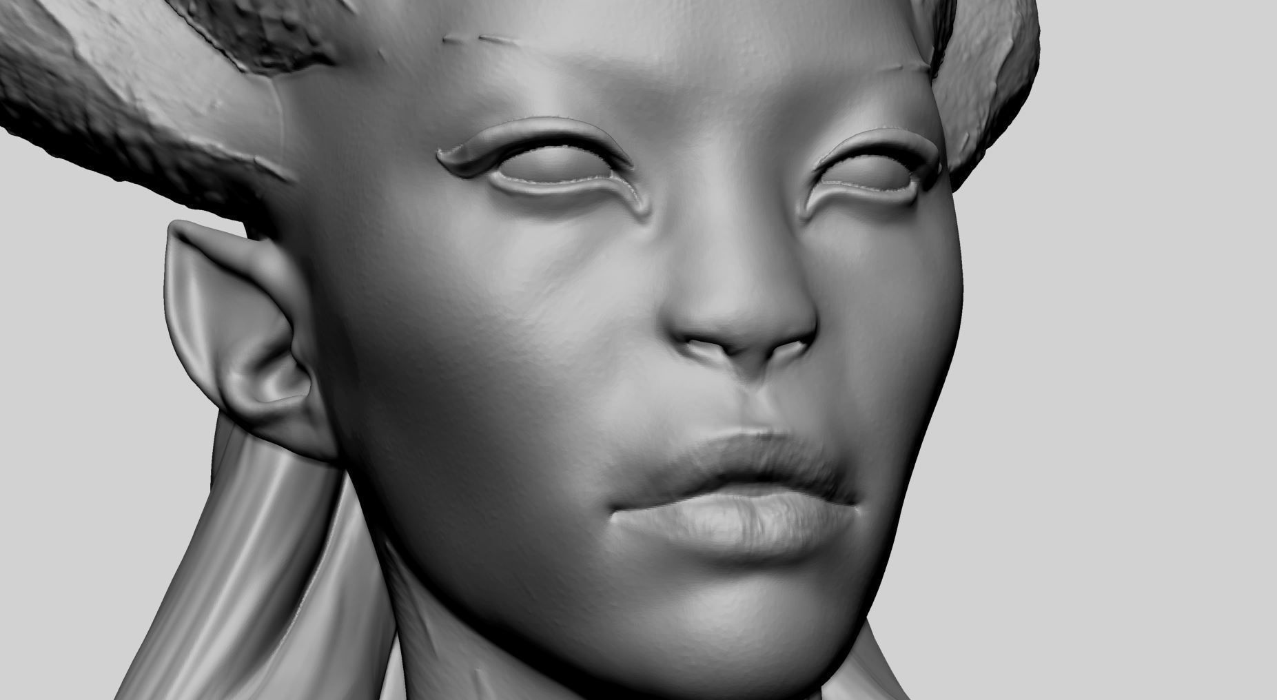 Fantasy Female Bust C 3D print model_10