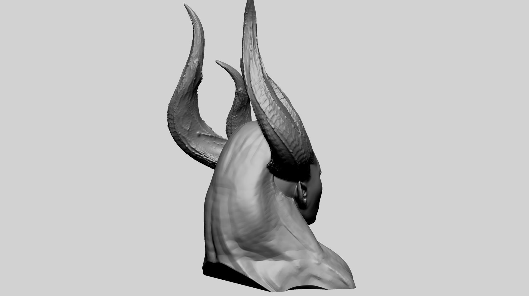 Fantasy Female Bust C 3D print model_2