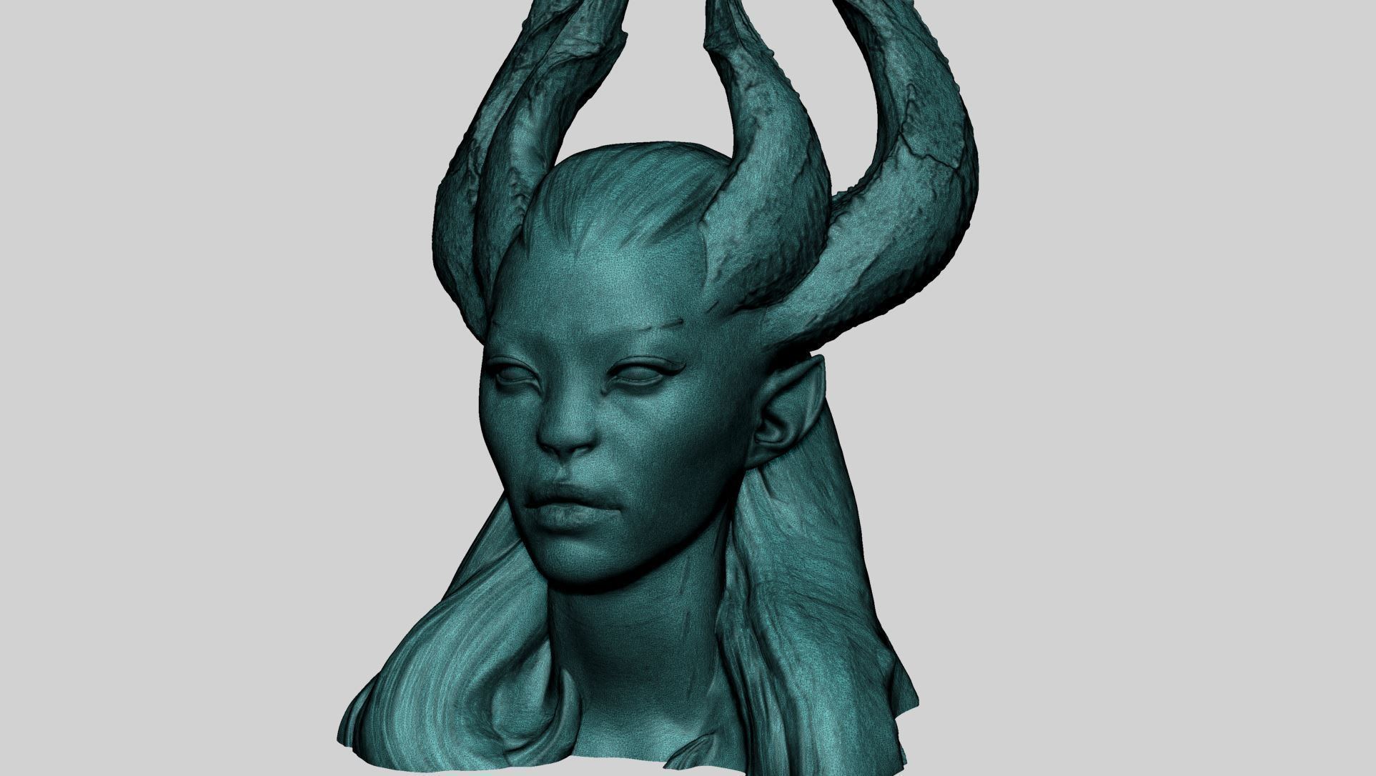 Fantasy Female Bust C 3D print model_12