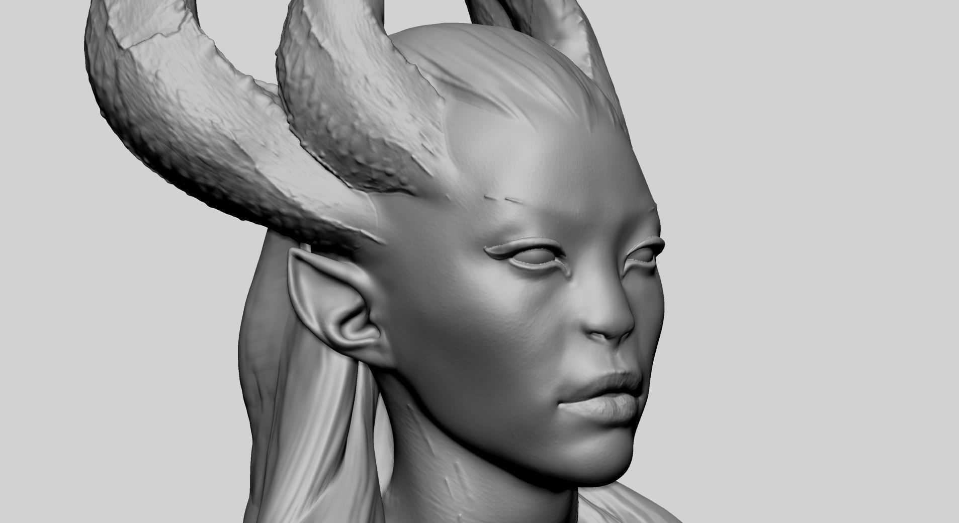 Fantasy Female Bust C 3D print model_7