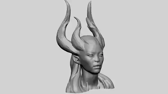Fantasy Female Bust C 3D print model