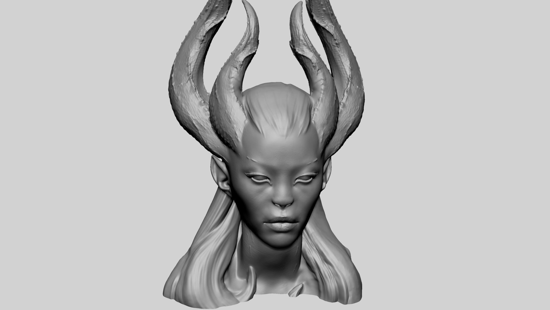 Fantasy Female Bust C 3D print model_6