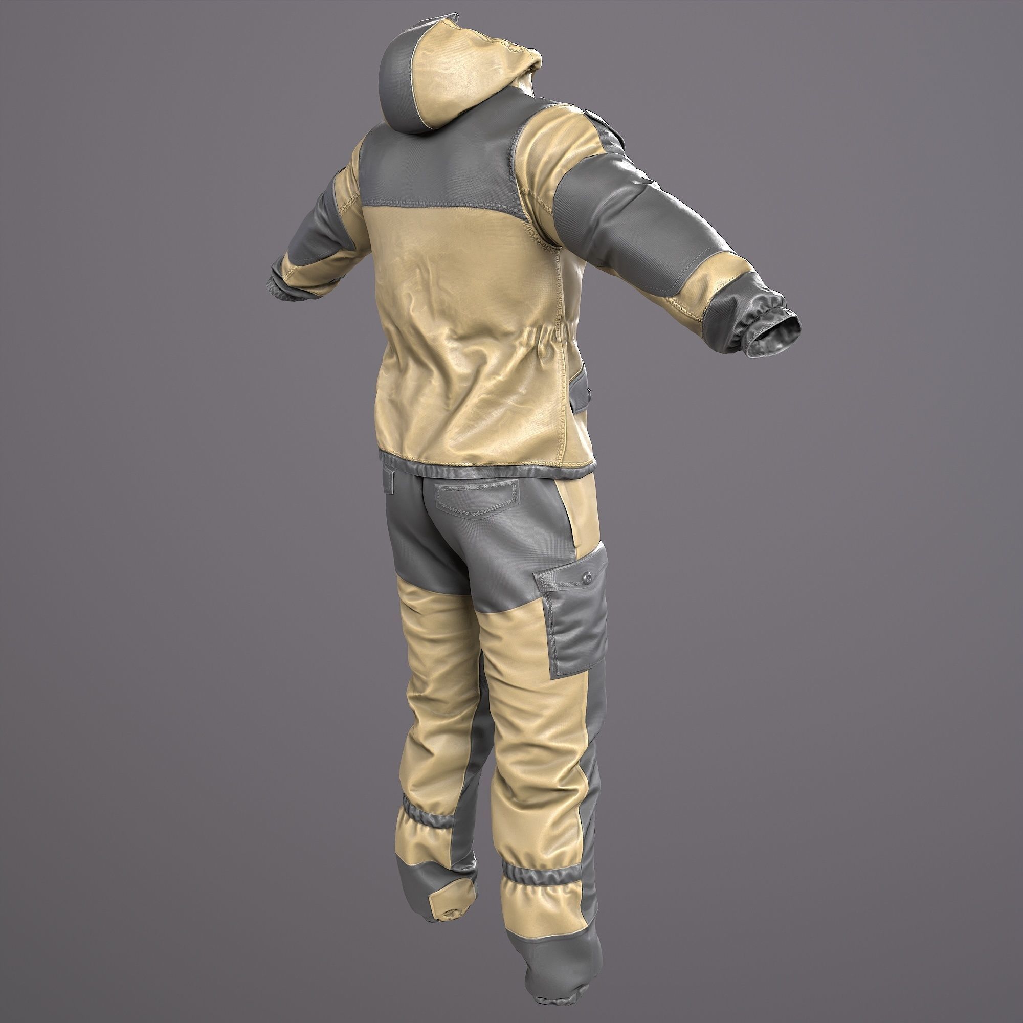 Gorka 4 BARS Male Clothing  Low-poly 3D model_5
